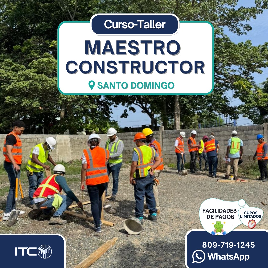 Participantes del curso Maestro Constructor durante una práctica de obra